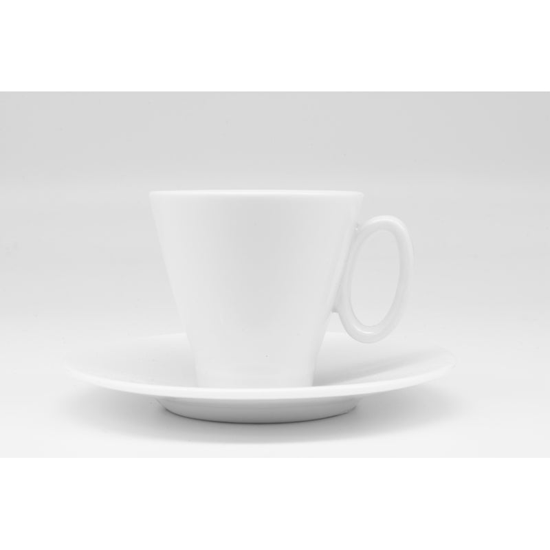 Blanc Coffee Cup 8cl with Saucer 12cm